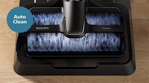 Brezžični sesalnik Philips AquaTrio za sesanje in pomivanje serije 9000 s higienskim sistemom za samodejno či&scaron;čenje